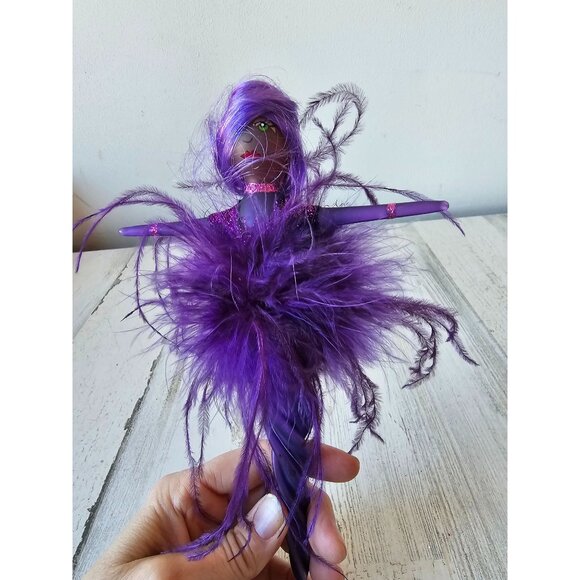 Katherine's collection purple feather ornament lady fabulous icicle Xmas tree - Picture 1 of 10